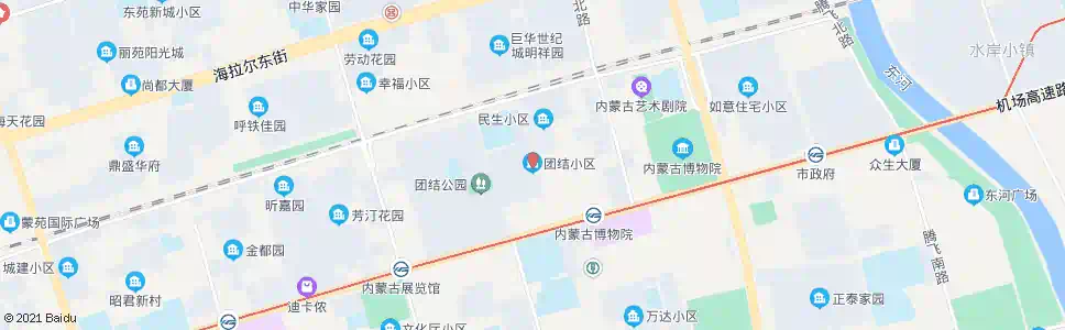 呼和浩特团结小区_公交站地图_呼和浩特公交_妙搜公交查询2025