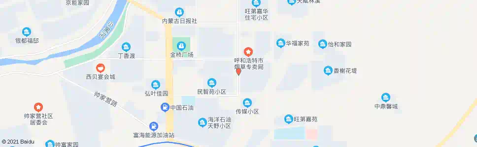 呼和浩特卷烟厂住宅新区_公交站地图_呼和浩特公交_妙搜公交查询2025