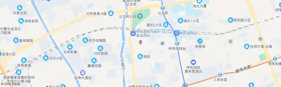 呼和浩特和平医院_公交站地图_呼和浩特公交_妙搜公交查询2025