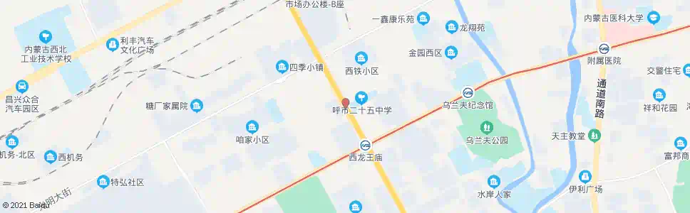 呼和浩特二十五中_公交站地图_呼和浩特公交_妙搜公交查询2025