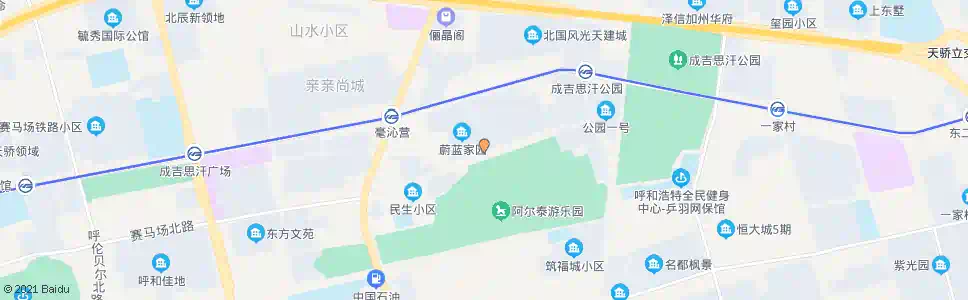 呼和浩特新世界家园_公交站地图_呼和浩特公交_妙搜公交查询2025