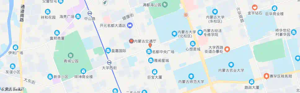 呼和浩特名都中央广场_公交站地图_呼和浩特公交_妙搜公交查询2025