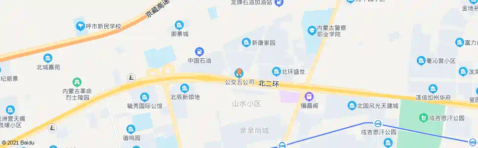 呼和浩特石头新营公交五公司_公交站地图_呼和浩特公交_妙搜公交查询2025