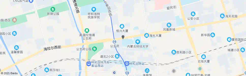 呼和浩特财经大学东区_公交站地图_呼和浩特公交_妙搜公交查询2025