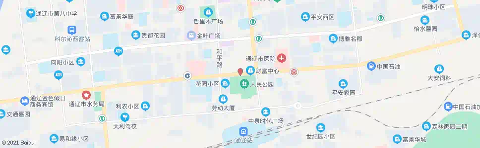 通辽太平洋广场_公交站地图_通辽公交_妙搜公交查询2025
