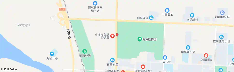 乌海植物园西门_公交站地图_乌海公交_妙搜公交查询2025