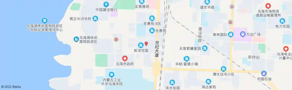 乌海新洋花园_公交站地图_乌海公交_妙搜公交查询2025