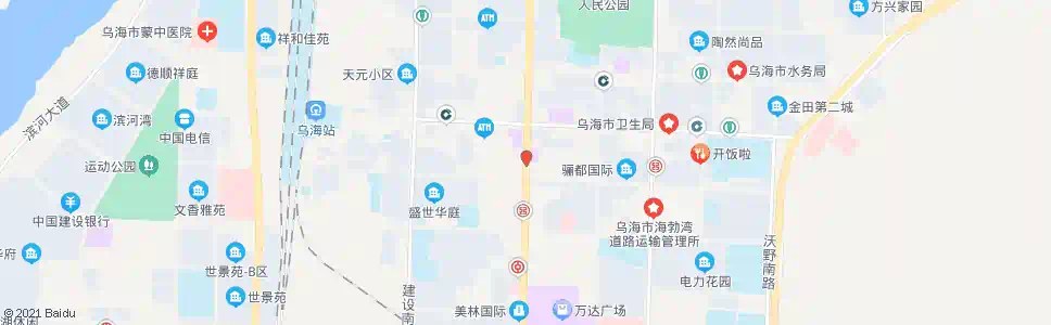 乌海盈泽元商厦_公交站地图_乌海公交_妙搜公交查询2025