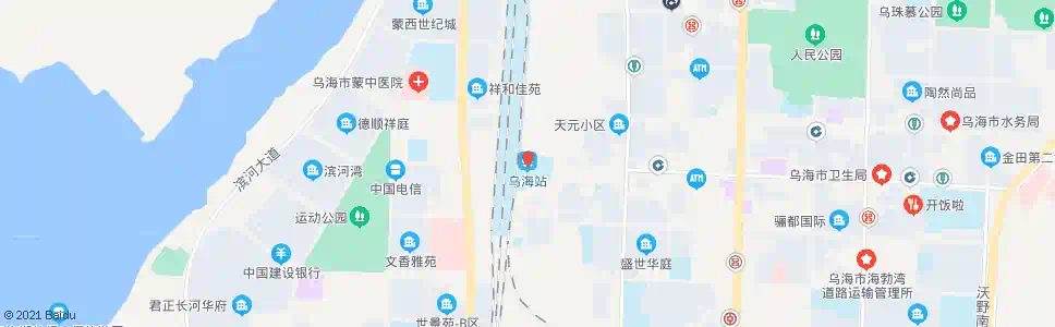 乌海火车站粮站_公交站地图_乌海公交_妙搜公交查询2025