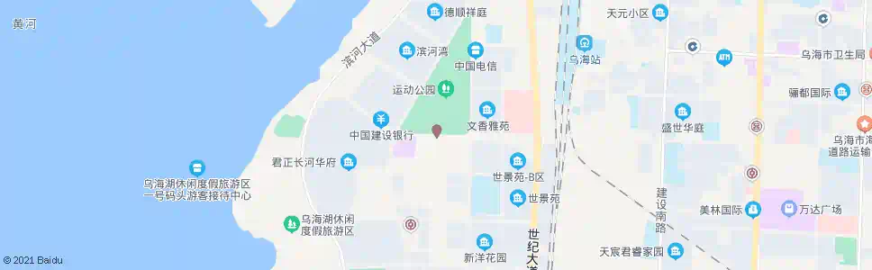 乌海运动公园西_公交站地图_乌海公交_妙搜公交查询2025