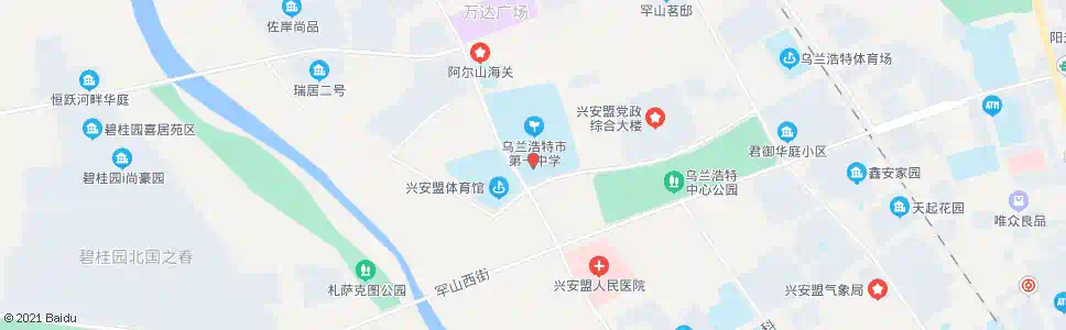 兴安盟乌兰浩特一中_公交站地图_兴安盟公交_妙搜公交查询2025