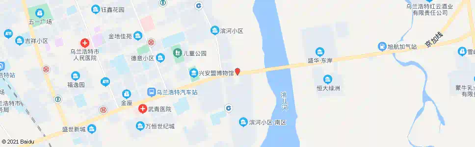 兴安盟滨河小区_公交站地图_兴安盟公交_妙搜公交查询2025