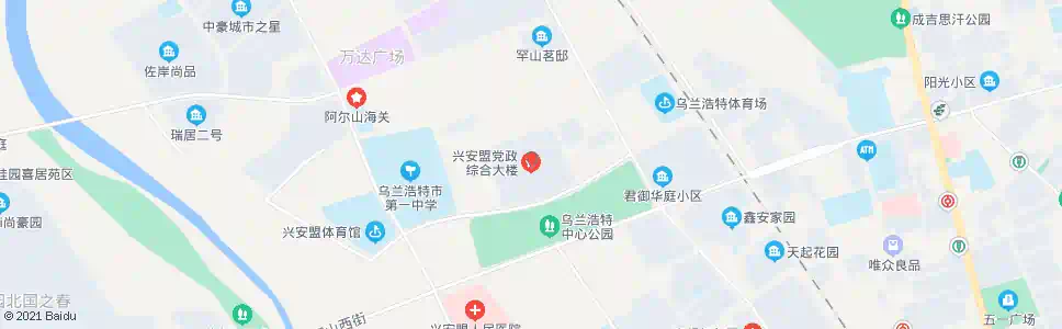 兴安盟兴安盟党政综合大楼_公交站地图_兴安盟公交_妙搜公交查询2025