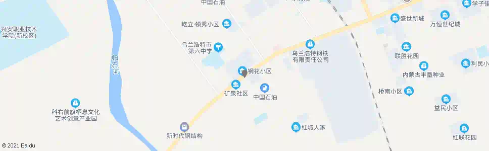 兴安盟钢花小区_公交站地图_兴安盟公交_妙搜公交查询2025