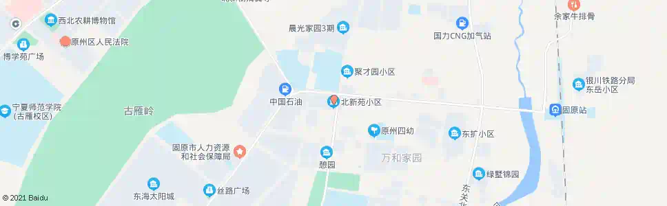 固原北新苑小区_公交站地图_固原公交_妙搜公交查询2025