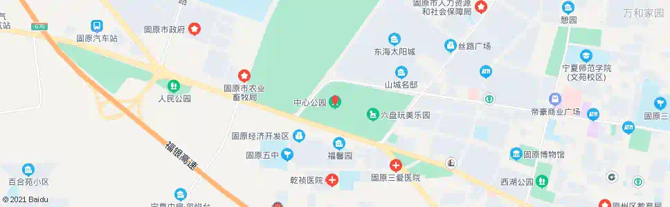 固原中心公园_公交站地图_固原公交_妙搜公交查询2025