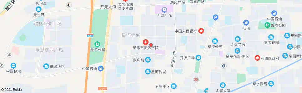 吴忠国喜家私城(新区医院)_公交站地图_吴忠公交_妙搜公交查询2025