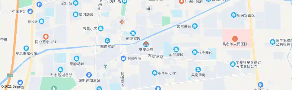 吴忠秦渠花苑小区_公交站地图_吴忠公交_妙搜公交查询2025