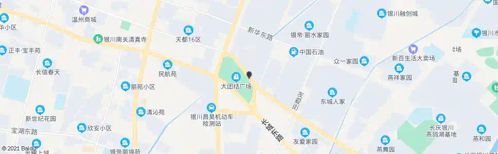 银川大团结广场北_公交站地图_银川公交_妙搜公交查询2025