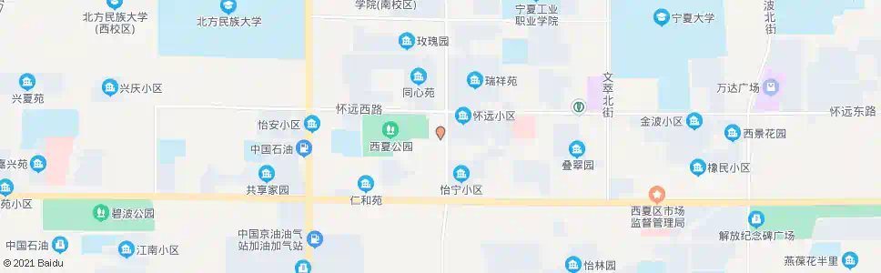 银川同心路市场北_公交站地图_银川公交_妙搜公交查询2025