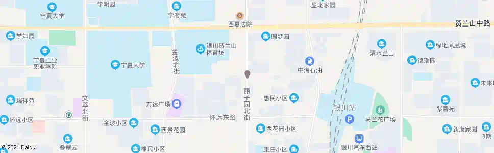 银川丽子园北街_公交站地图_银川公交_妙搜公交查询2025