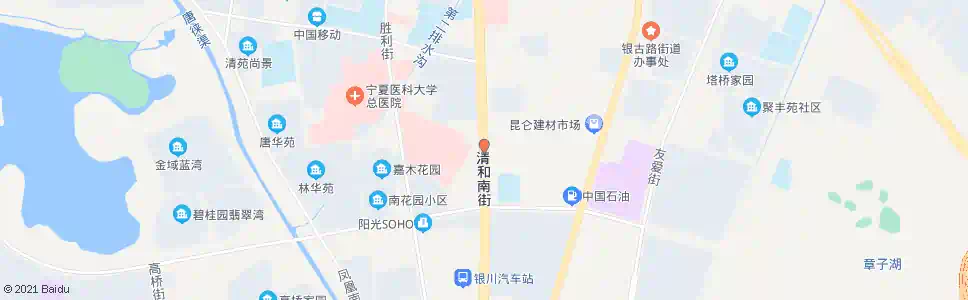 银川六盘山路清河街口_公交站地图_银川公交_妙搜公交查询2025