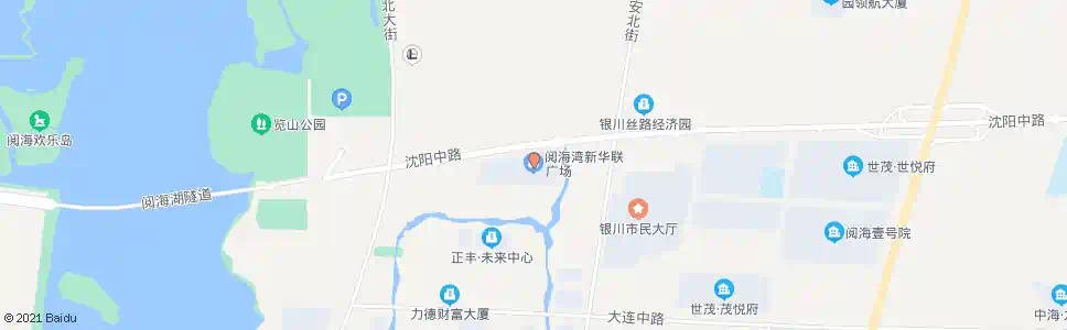 银川阅海湾新华联广场_公交站地图_银川公交_妙搜公交查询2025