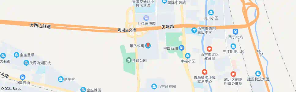 西宁景岳公寓_公交站地图_西宁公交_妙搜公交查询2025