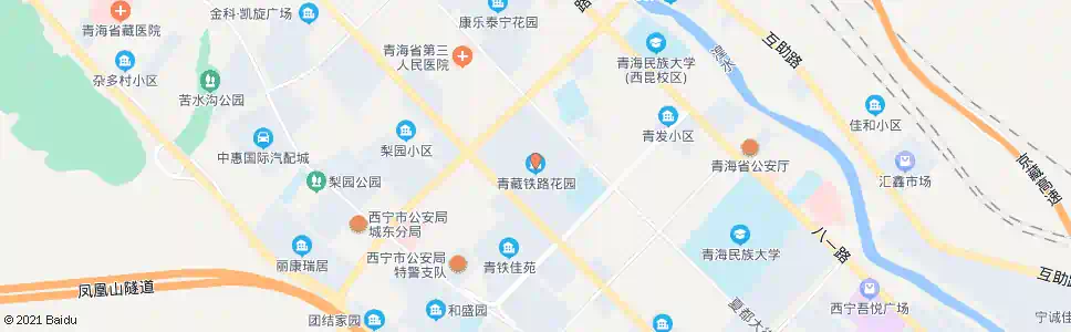 西宁青藏花园小区_公交站地图_西宁公交_妙搜公交查询2025