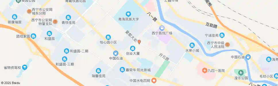 西宁开元路西_公交站地图_西宁公交_妙搜公交查询2025