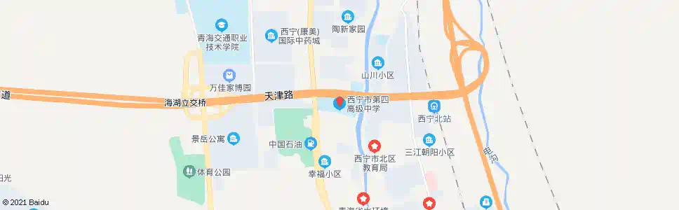 西宁四中_公交站地图_西宁公交_妙搜公交查询2025