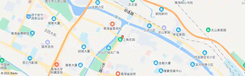 西宁青海日报社(三角花园)_公交站地图_西宁公交_妙搜公交查询2025