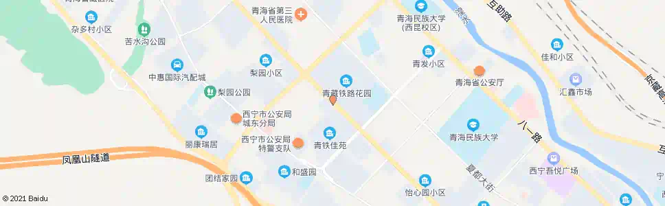 西宁青藏花园_公交站地图_西宁公交_妙搜公交查询2025