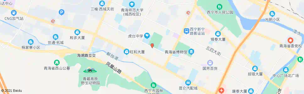 西宁虎台中学_公交站地图_西宁公交_妙搜公交查询2025