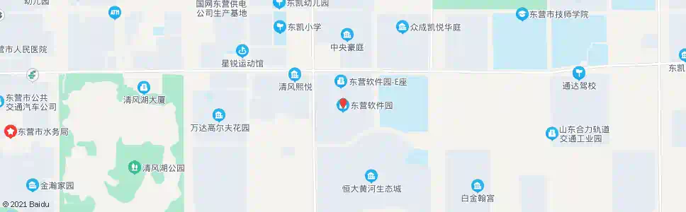 东营东营软件园_公交站地图_东营公交_妙搜公交查询2025