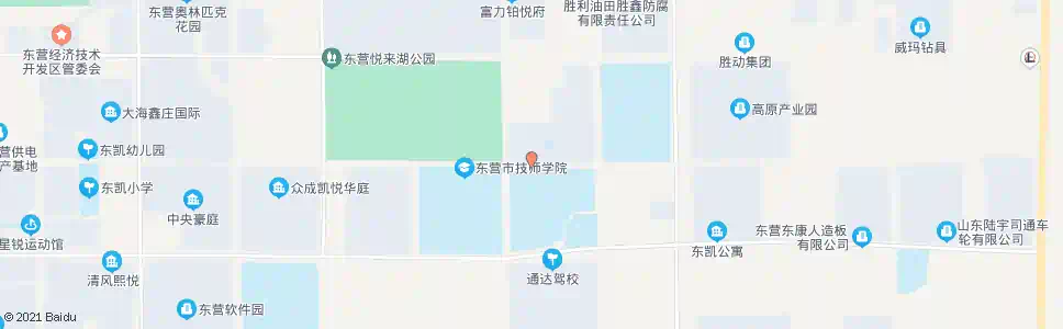 东营东营技师学院北门_公交站地图_东营公交_妙搜公交查询2025