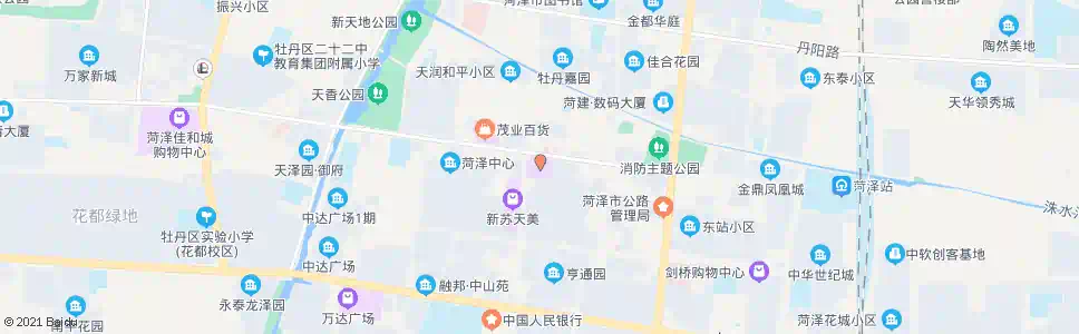 菏泽市国土资源局(银座商城)_公交站地图_菏泽公交_妙搜公交查询2025
