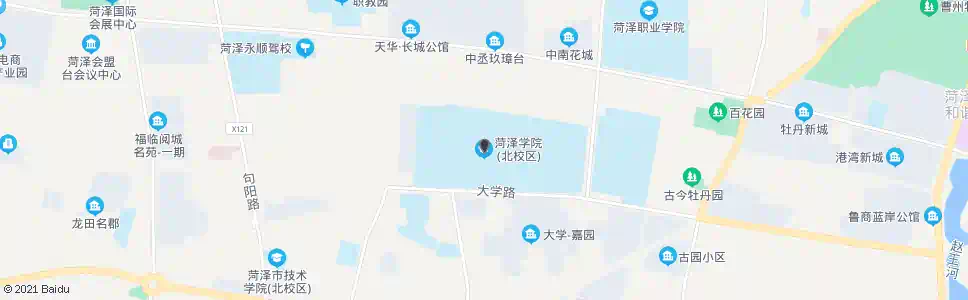 菏泽学院西校区_公交站地图_菏泽公交_妙搜公交查询2025