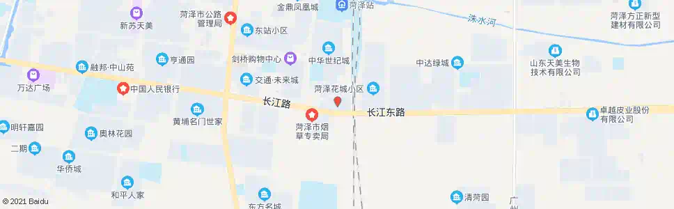 菏泽长江路铁路小区_公交站地图_菏泽公交_妙搜公交查询2025