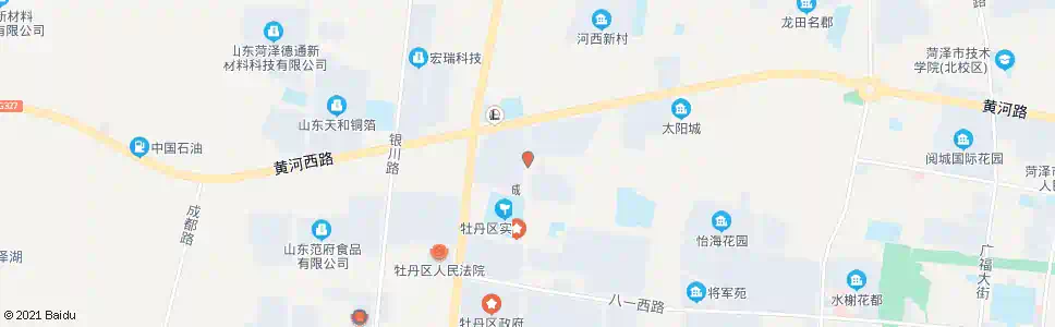 菏泽现代城_公交站地图_菏泽公交_妙搜公交查询2025