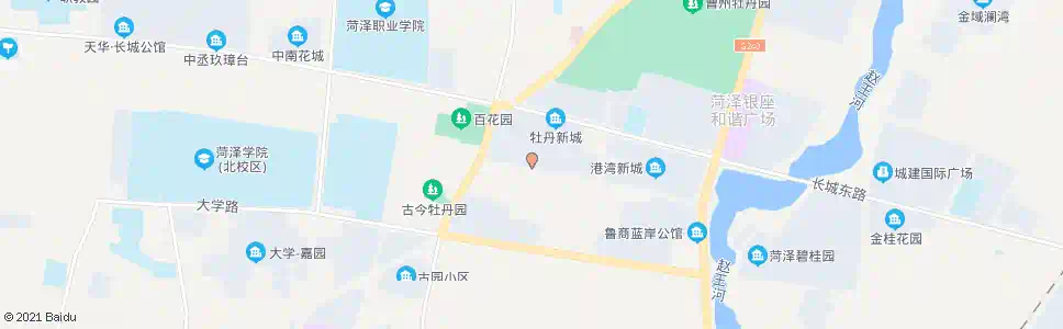 菏泽牡丹体育场(南门)_公交站地图_菏泽公交_妙搜公交查询2025