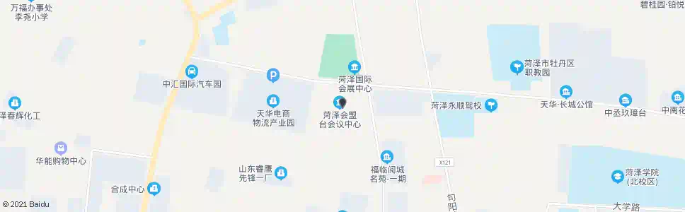 菏泽北城办事处_公交站地图_菏泽公交_妙搜公交查询2025