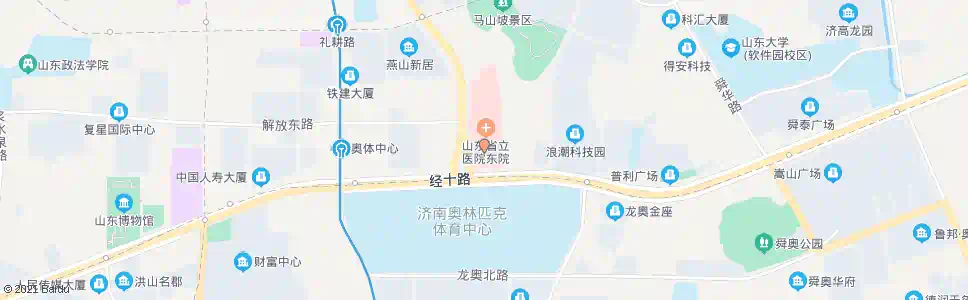 济南省立医院东院区_公交站地图_济南公交_妙搜公交查询2025