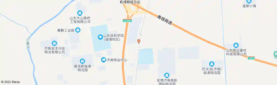 济南机场西路创威路_公交站地图_济南公交_妙搜公交查询2025