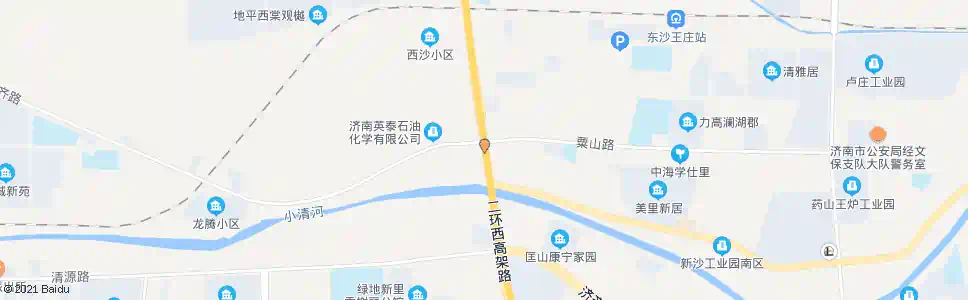 济南二环西路粟山路_公交站地图_济南公交_妙搜公交查询2025