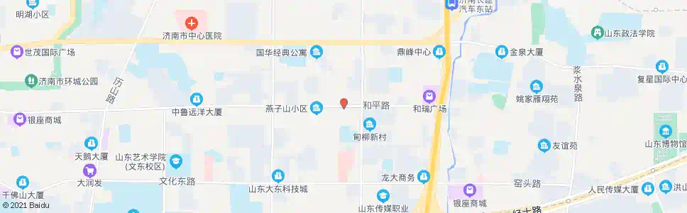 济南燕子山路和平路_公交站地图_济南公交_妙搜公交查询2025