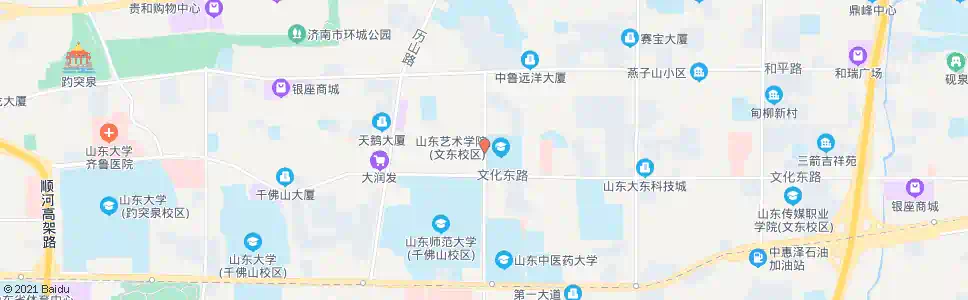 济南山师东路文化东路_公交站地图_济南公交_妙搜公交查询2025