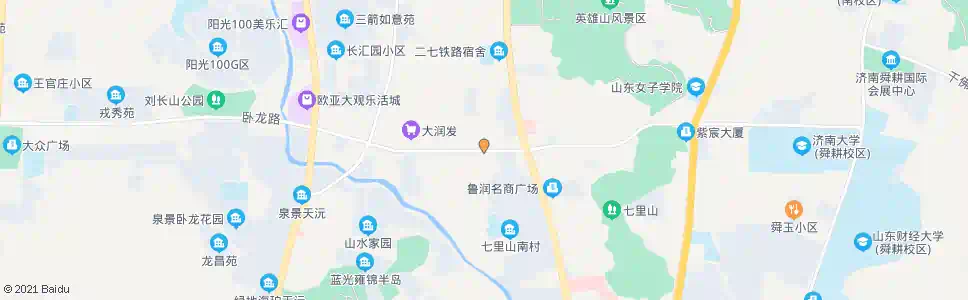 济南二七南路七里山西路_公交站地图_济南公交_妙搜公交查询2025