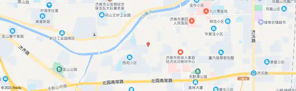 济南无影山西路北口_公交站地图_济南公交_妙搜公交查询2025