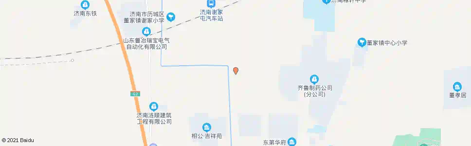 济南港西路_公交站地图_济南公交_妙搜公交查询2025